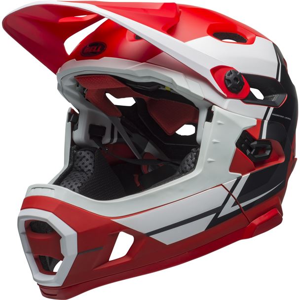 BELL Super DH MIPS Mat Red/White/Black L