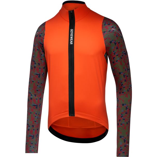 GORE Spinshift Thermo Long Sleeve Jersey Mens fireball/utility green M