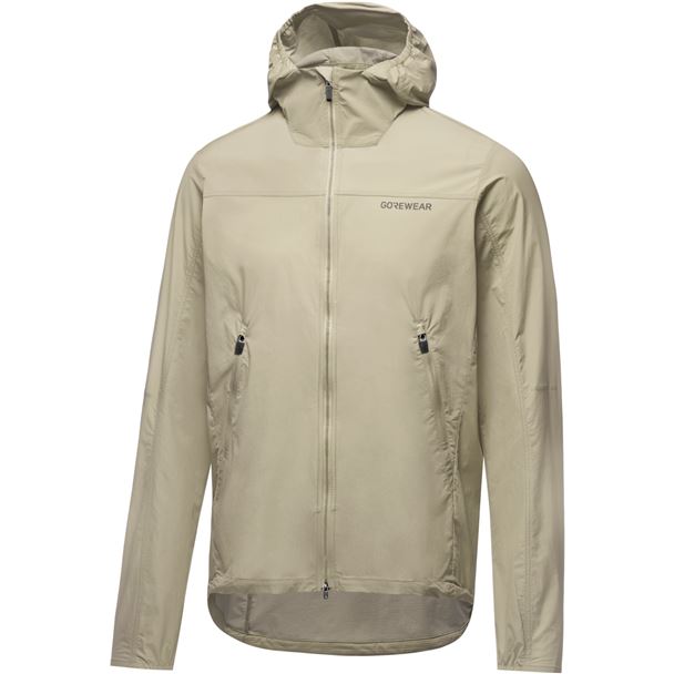 GORE FERNFLOW Hooded Windbreaker Mens tech beige M