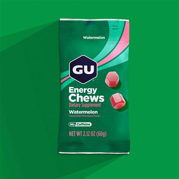 GU Energy Chews 60 g Watermelon 1 SÁČEK (balení 12ks)