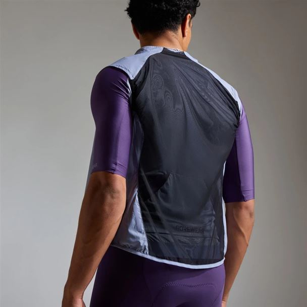 GORE Distance Windbreaker Vest Mens amethyst grey S
