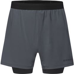 GORE CONCURVE 5” 2in1 Shorts Mens lab graphite / black L