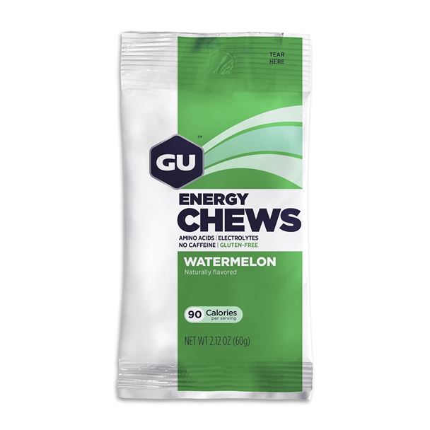 Výprodej-GU Energy Chews 60 g Watermelon AKCE EXP 07/2025