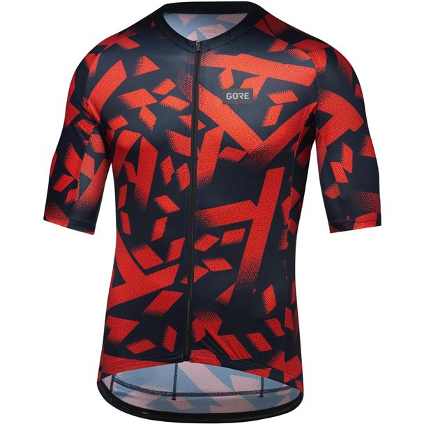 GORE Spirit Signal Camo Jersey Mens orbit blue/fireball XL