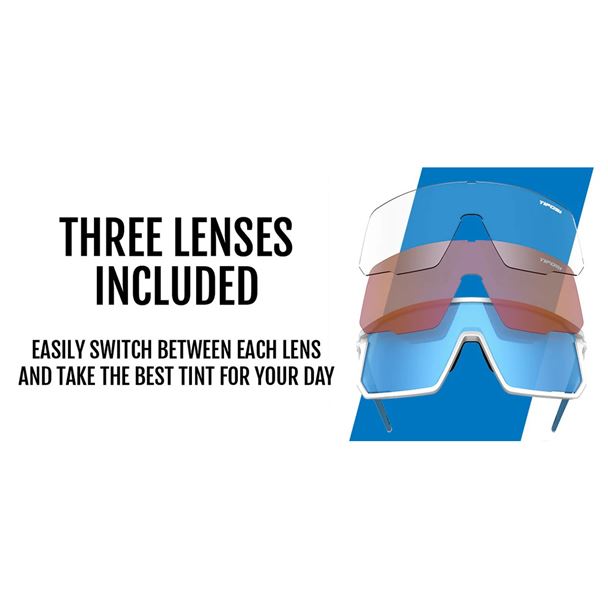 TIFOSI Moab Mat White (Clarion Blue/AC Red/Clear)