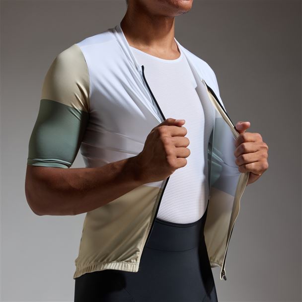 GORE SWIFTRIDE Block Jersey Mens white/slate green XXL