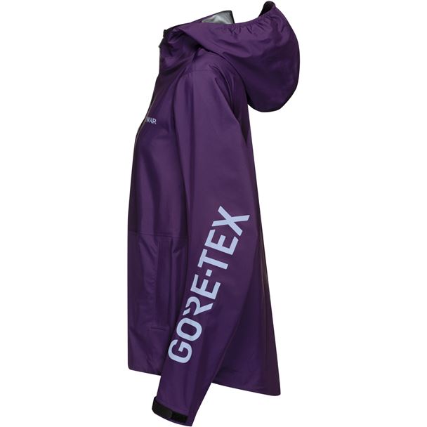 GORE LUPRA GORE-TEX Hooded Logo Jacket Womens purple indigo / amethyst grey S