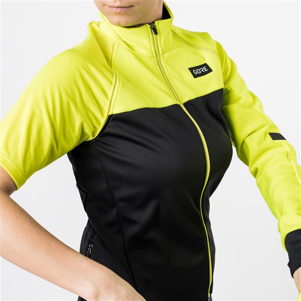 GORE Phantom WINDSTOPPER® Jacket Womens black / neon yellow S
