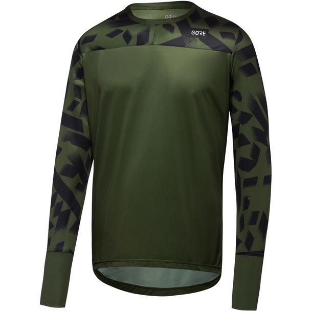 GORE TrailKPR Daily LS Shirt Mens utility green/black S