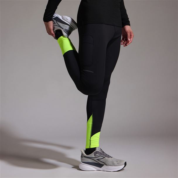 GORE CONCURVE Thermo Hybrid Tights Mens black / neon yellow L