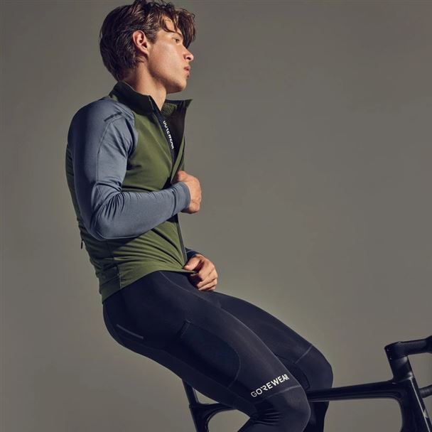 GORE Spinshift Thermo Long Sleeve Jersey Mens utility green/lab graphite XL