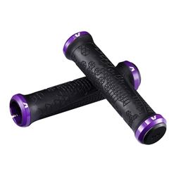 LIV SUPERA DOUBLE LOCK-ON GRIP BLACK/PURPLE