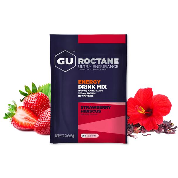 GU Roctane Drink 65 g Strawberry Hibiscus 1 SÁČEK (balení 10ks)