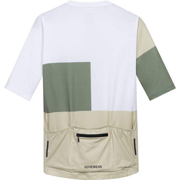 GORE SWIFTRIDE Block Jersey Mens white/slate green L