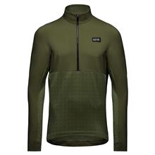 GORE TrailKPR Hybrid 1/2-Zip Mens utility green L