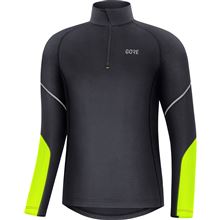 GORE M Mid Long Sleeve Zip Shirt-black/neon yellow-L