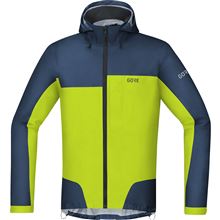 GORE C5 GTX Active Trail Hooded Jacket-deep water blue/citrus green-L GORE C5 GTX Active Trail Hooded Jacket-deep water blue/citrus green-L